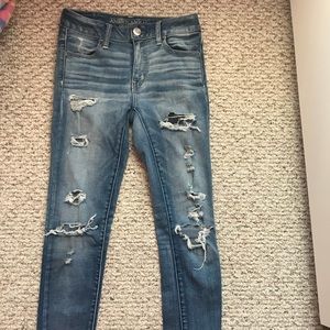 American Eagle Ripped Skinny Jeggings